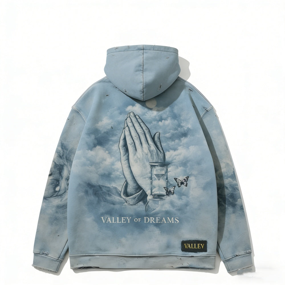 Printed Casual Long-Sleeve Mens Hoodie